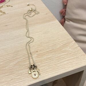 Kendra Scott Gold Heart & Padlock Charm Necklace